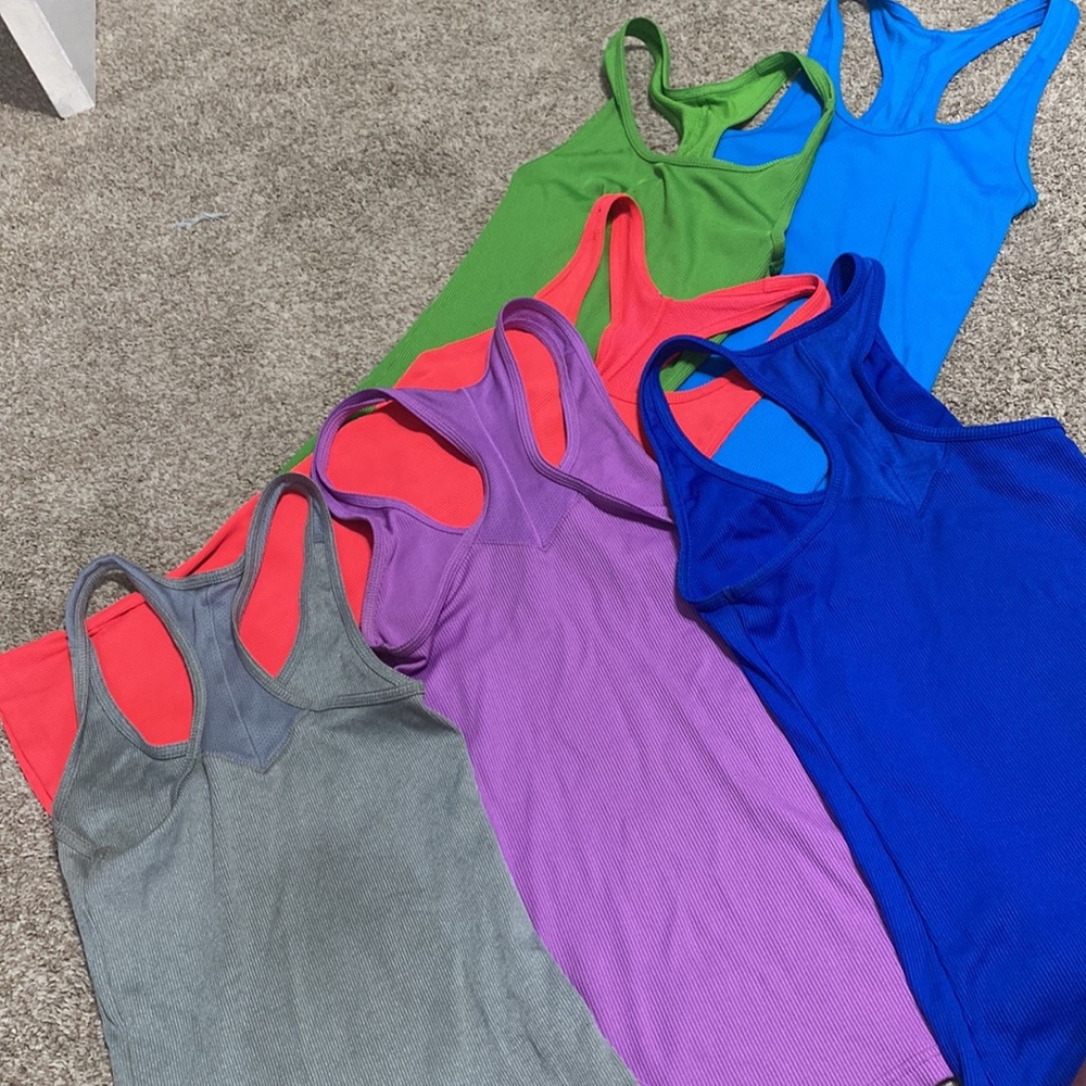 Under Armour Women's Tank Tops - Gray, Green, Red, Purple, Blue - Picture 2 of 3
